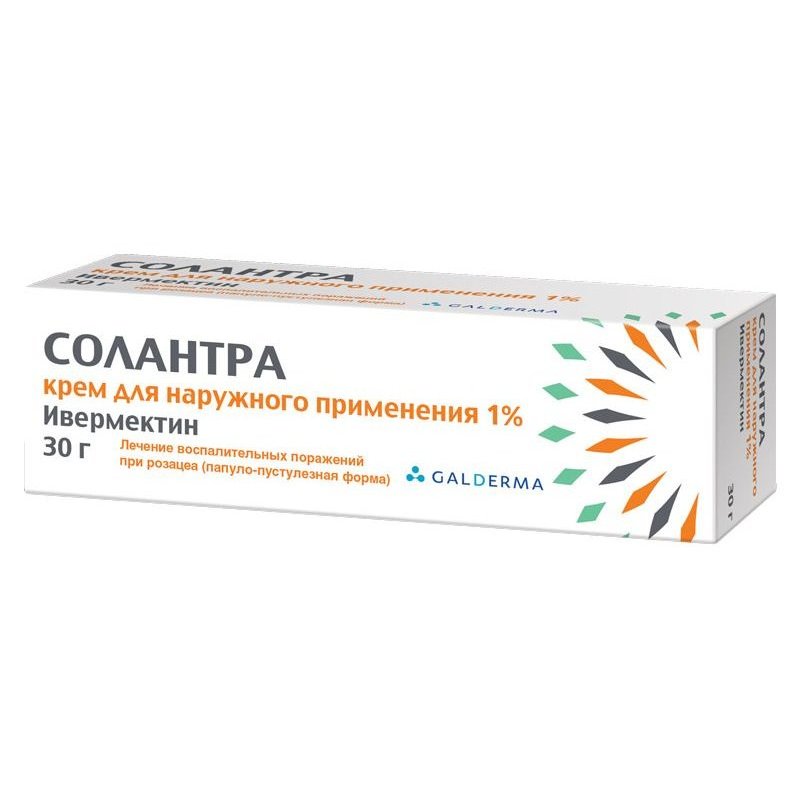 СОЛАНТРА КРЕМА ДЛЯ НА РАРУГОНЕГО ПРИМЕНЕЙНА 1 % 30 ГО 1 ЦЕТ. 