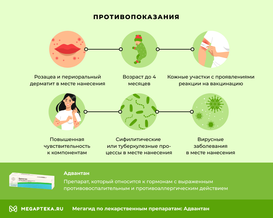Адвантанам, Крем, инстркхия